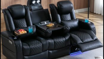 Confort cinematografic: canapele înclinabile și mobilier concepute pentru vizionarea televizorului